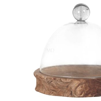 Traditional Cutting Board With Glass Dome