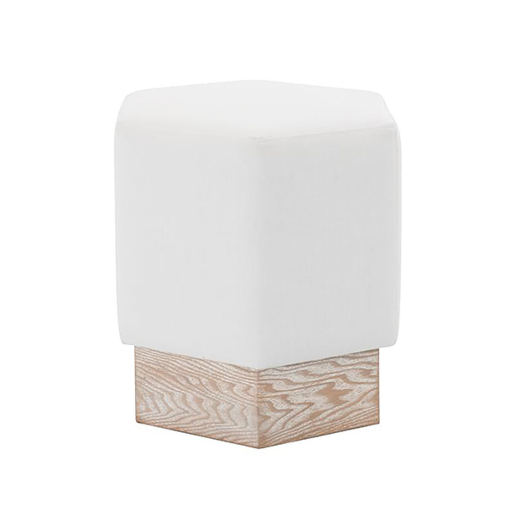 Asher Stool, White Linen