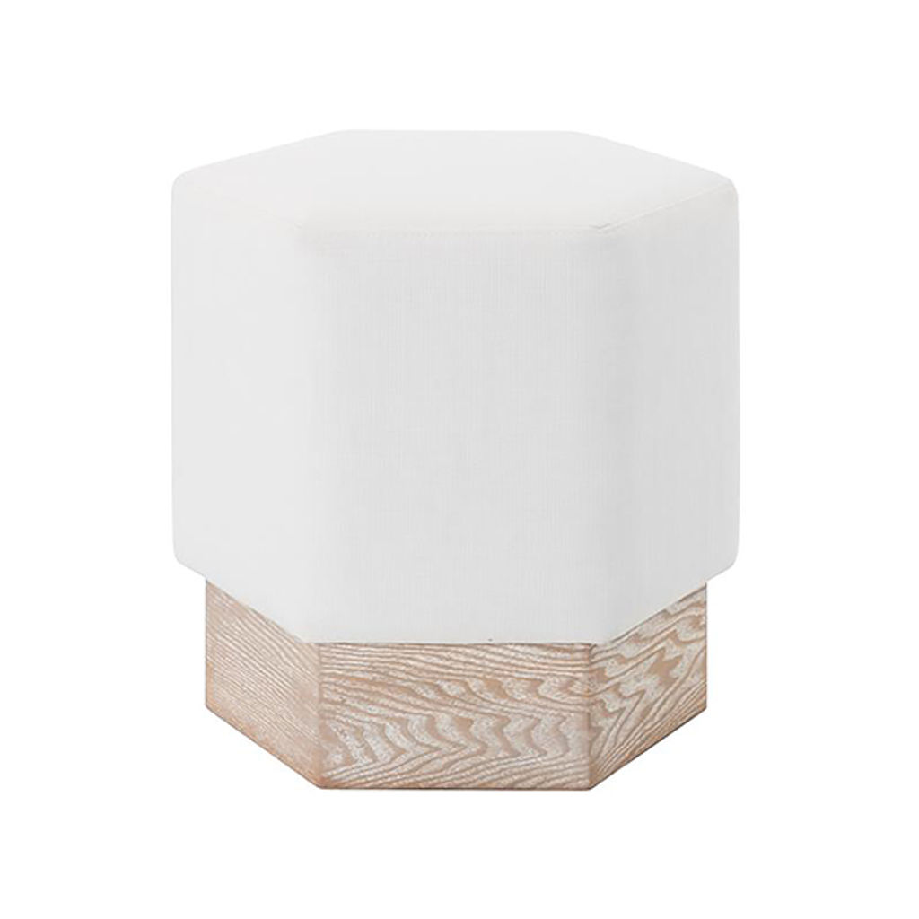 Asher Stool, White Linen