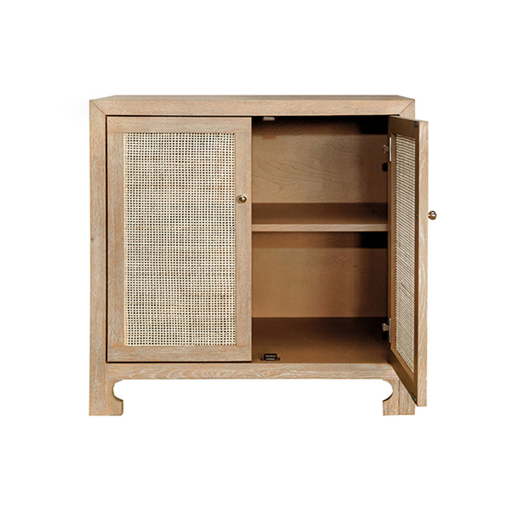 Alden Two Door Cane Cabinet
