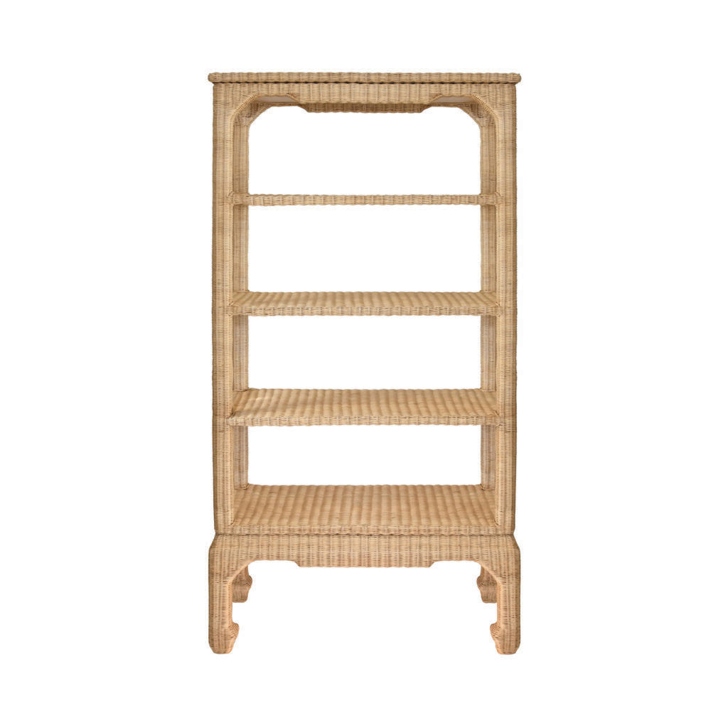 Cavalier Etagere, Woven Rattan
