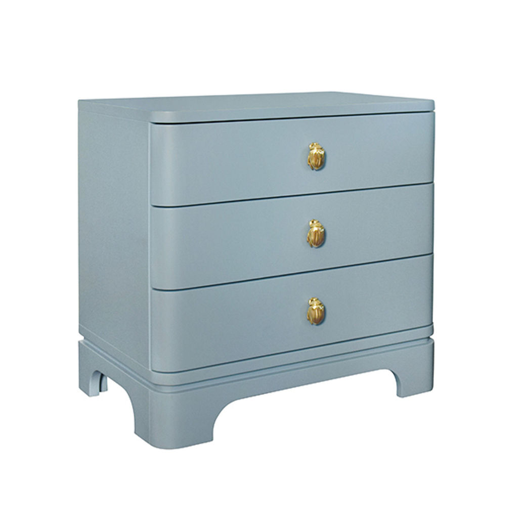 Fortune Side Table, Light Blue Matte Lacquer