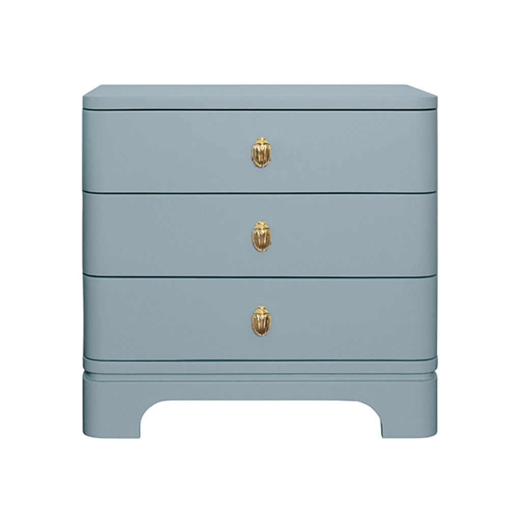 Fortune Side Table, Light Blue Matte Lacquer