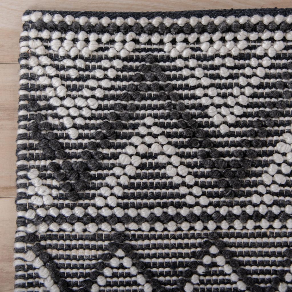 Black, White, Gray, Pattern, 7'9" X 9'9"
