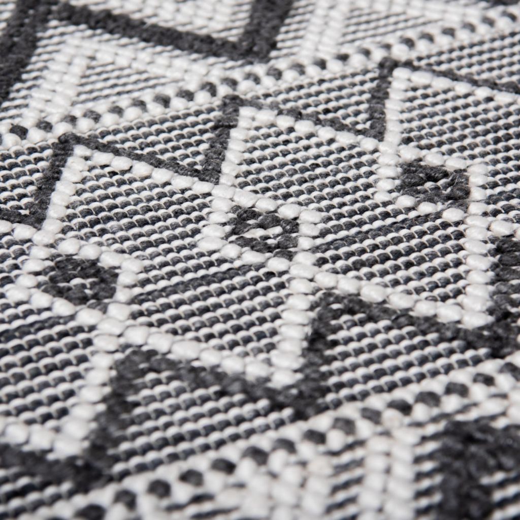 Black, White, Gray, Pattern, 7'9" X 9'9"
