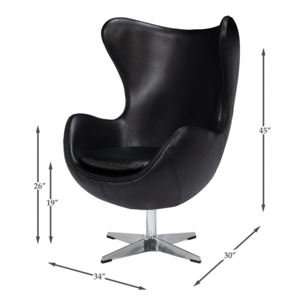 Jacobean Mid 20Th Century Egg Chair Blk