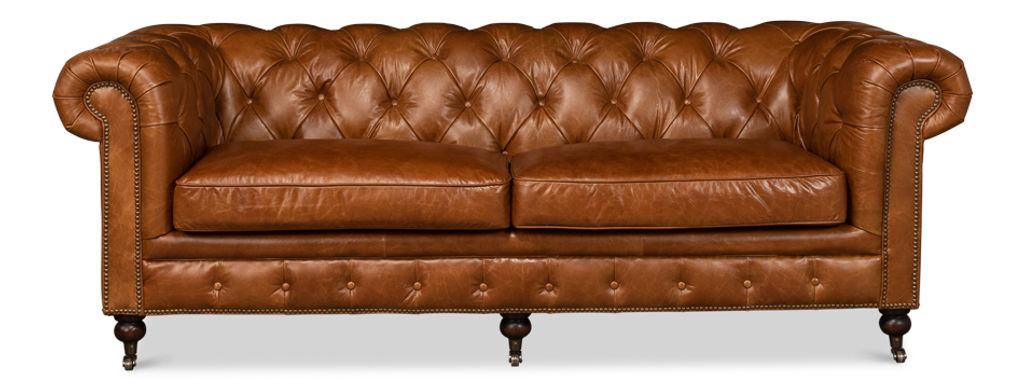 Brown Tufted Sofa