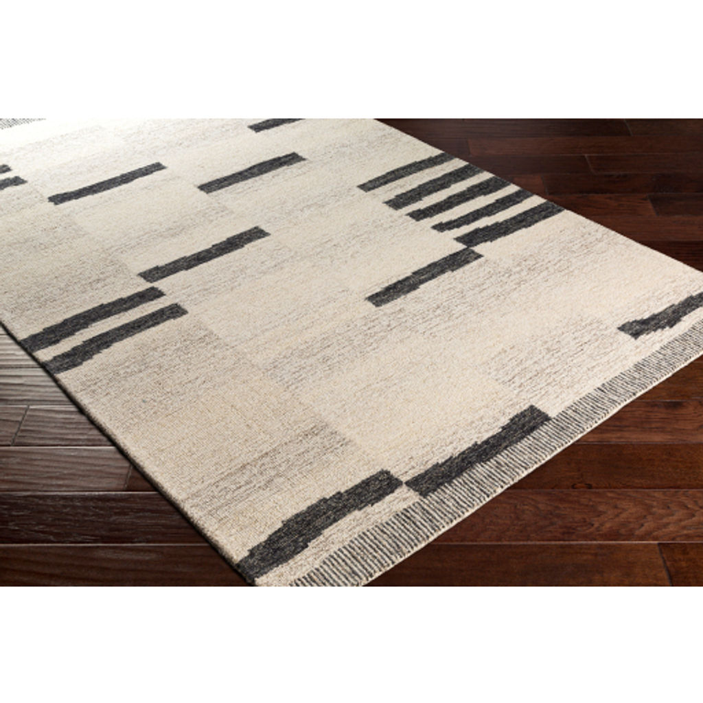 Granada 8'10" X 12' Rug In Black, Beige, Taupe, Charcoal