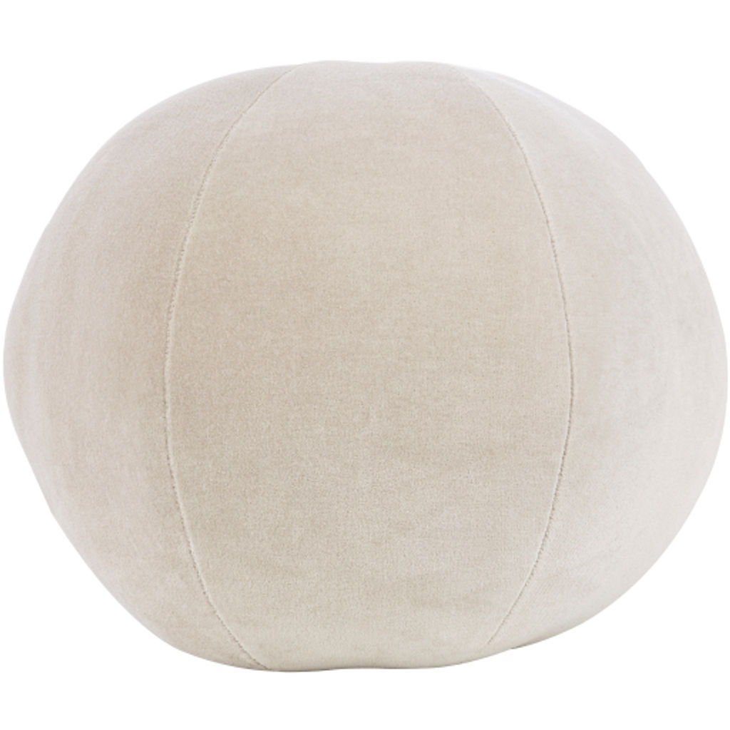 Cream Velvet Ball Pillow