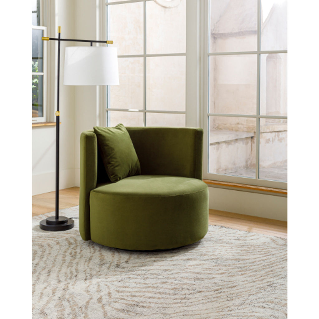 Aberdeen Floor Lamp, Ivory Linen Shade