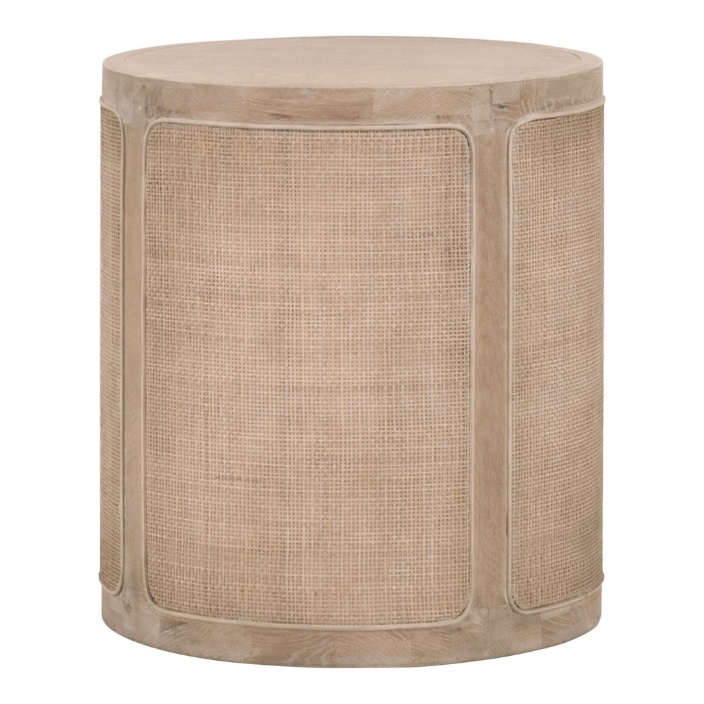 Cane End Table In Smoke Gray Oak, Smoke Gray Cane