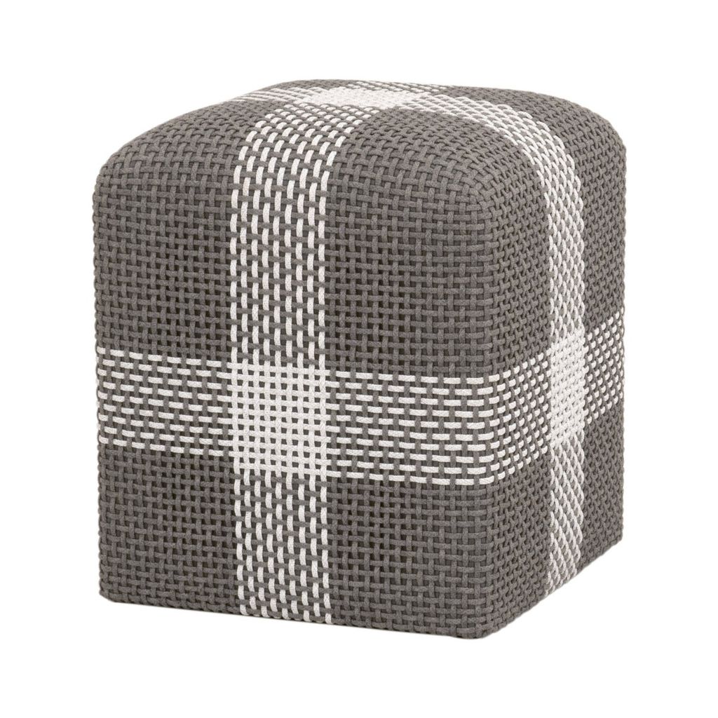 Cross Accent Cube, Dove Flat Rope And White Speckle Stripe