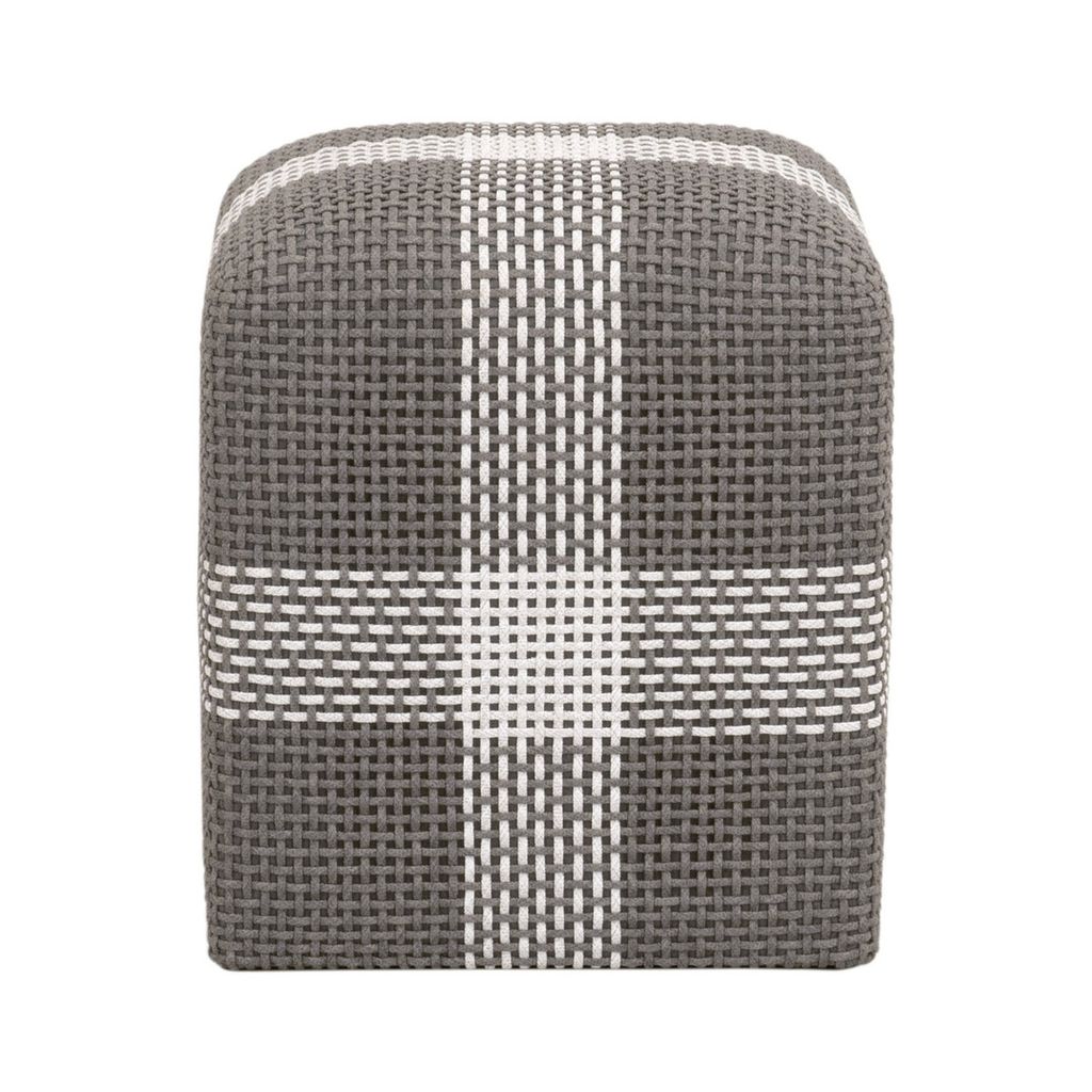 Cross Accent Cube, Dove Flat Rope And White Speckle Stripe
