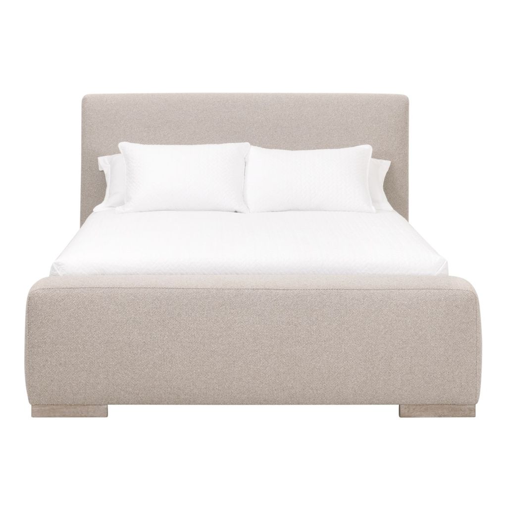 Warren Cal King Bed, Livesmart Gellar Jute And Natural Gray Oak