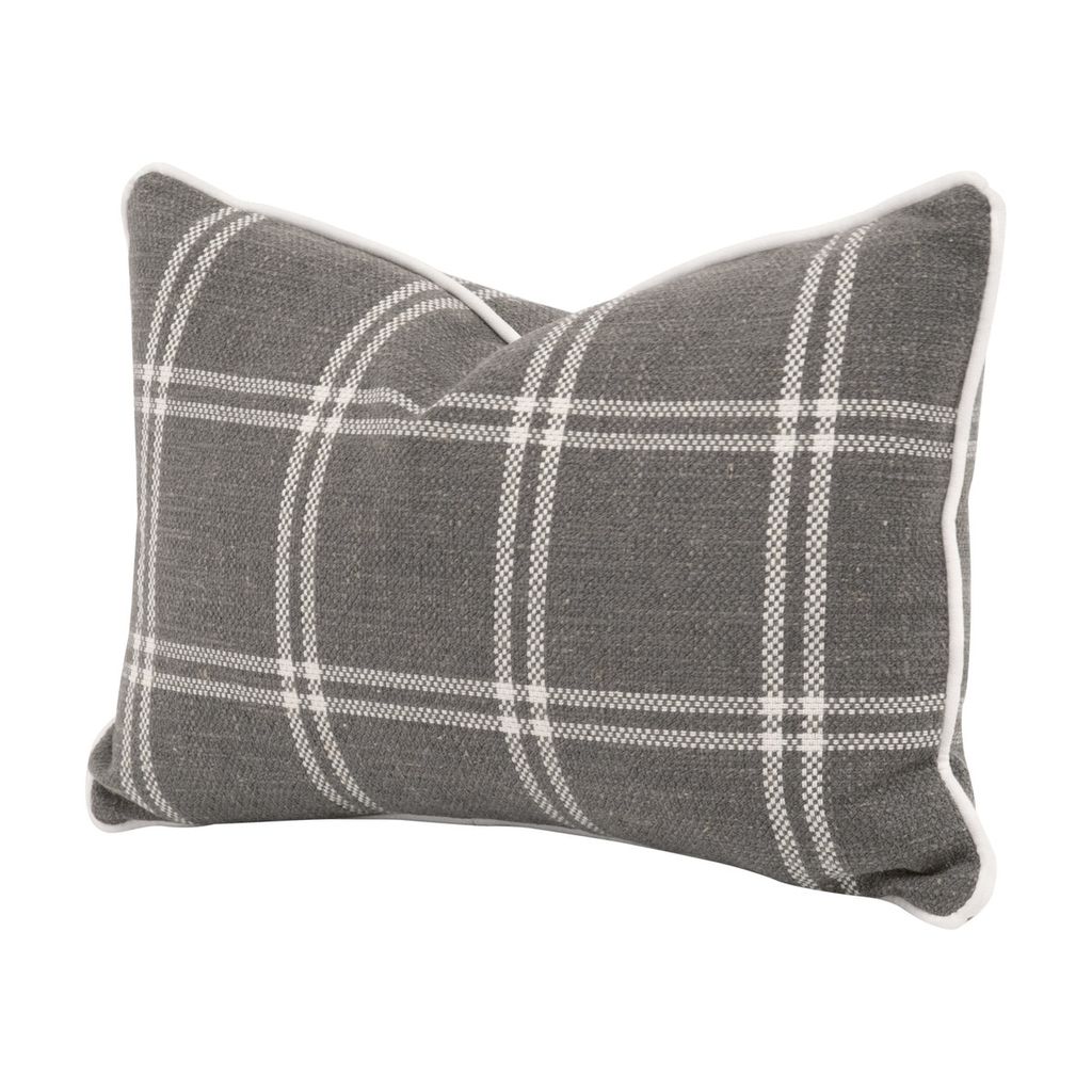The Not So Basic 20" Essential Lumbar Pillow Set Of 2, Livesmart Walden Smoke And Livesmart Machale Ivory