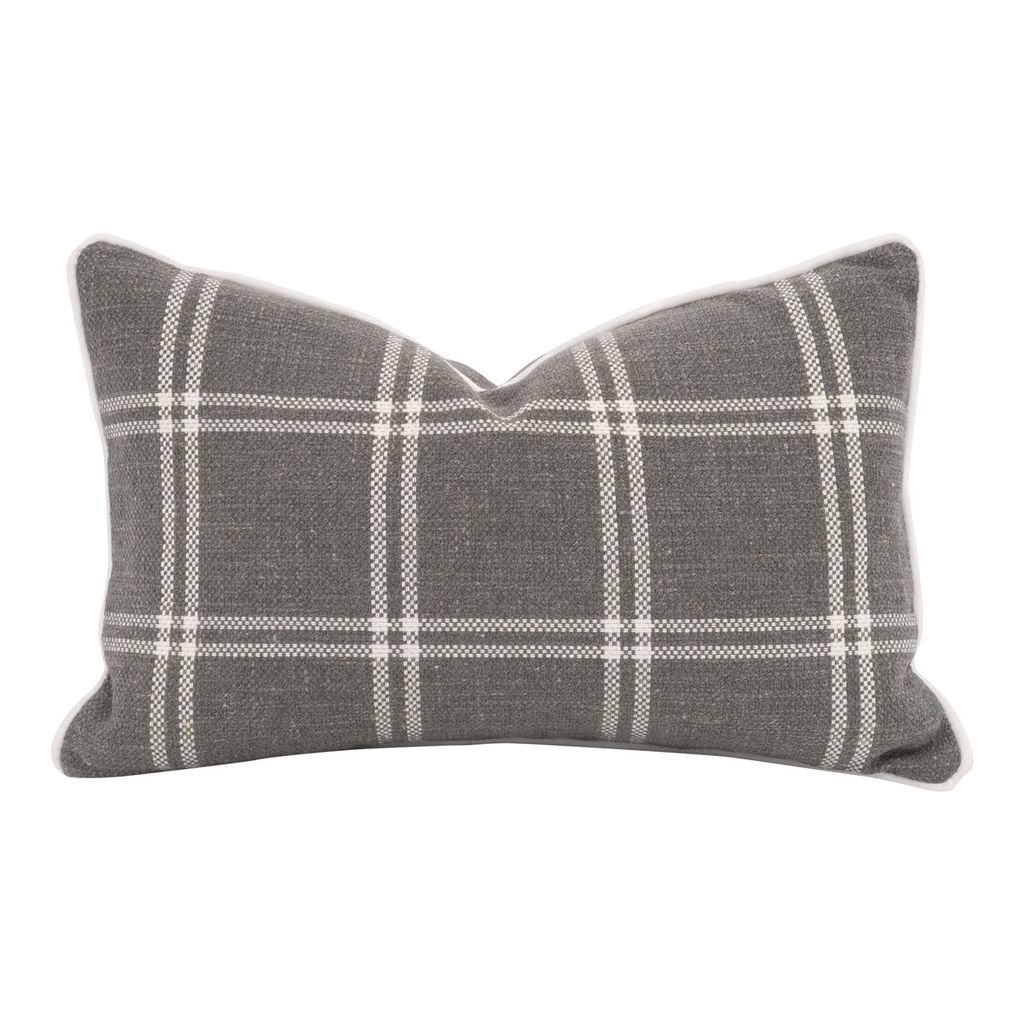 The Not So Basic 20" Essential Lumbar Pillow Set Of 2, Livesmart Walden Smoke And Livesmart Machale Ivory