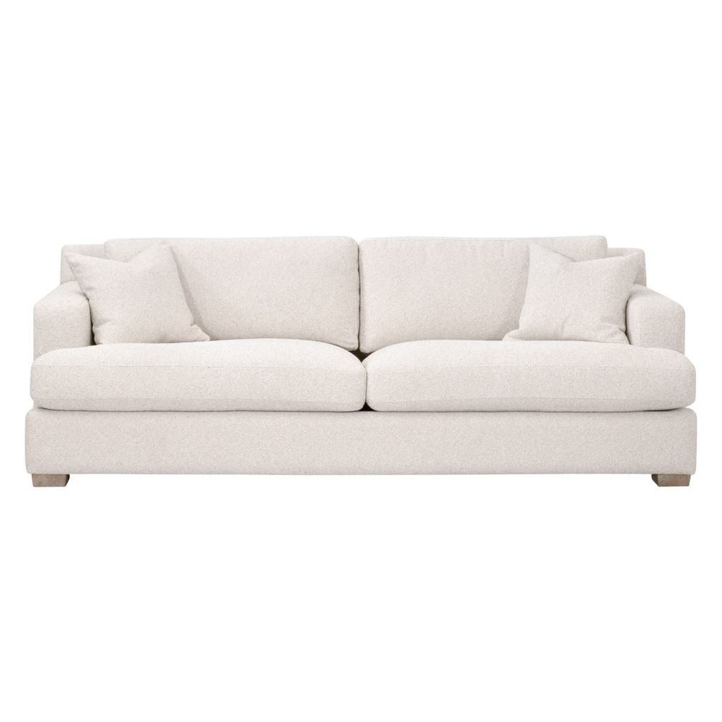 Preview image for Dean 92" California Casual Sofa, Livesmart Gellar Linen And Natural Gray
