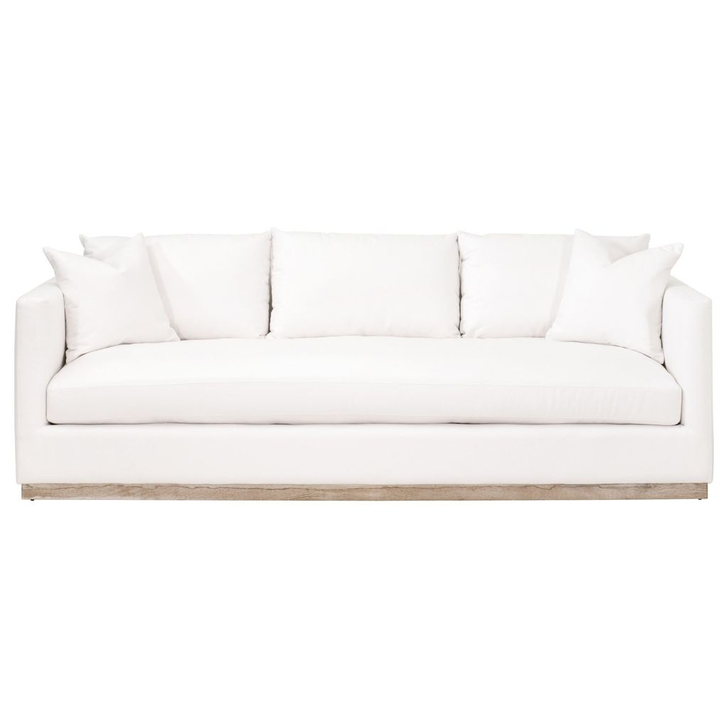 Preview image for Siena 96" Plinth Base Sofa, Livesmart Machale Ivory And Natural Gray