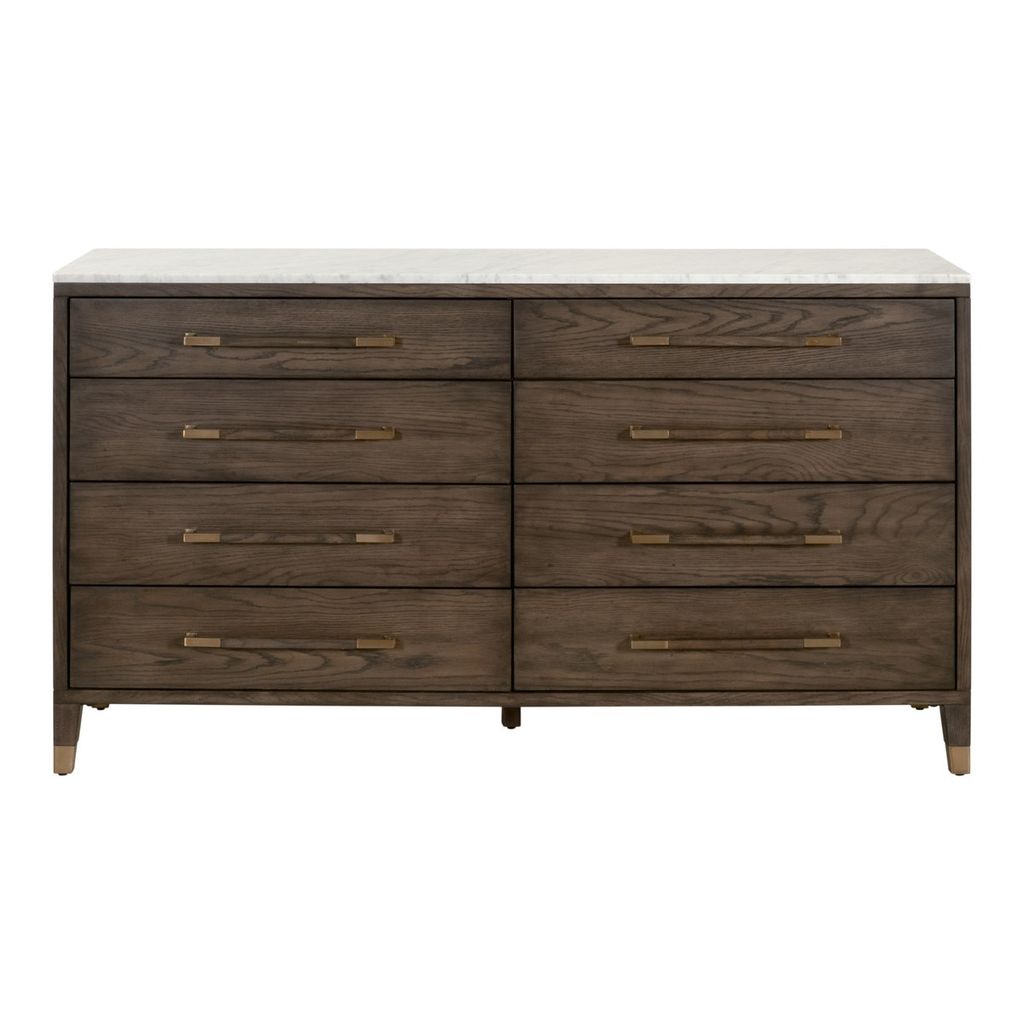 Cambria 8-Drawer Double Dresser, Dutch Brown Oak