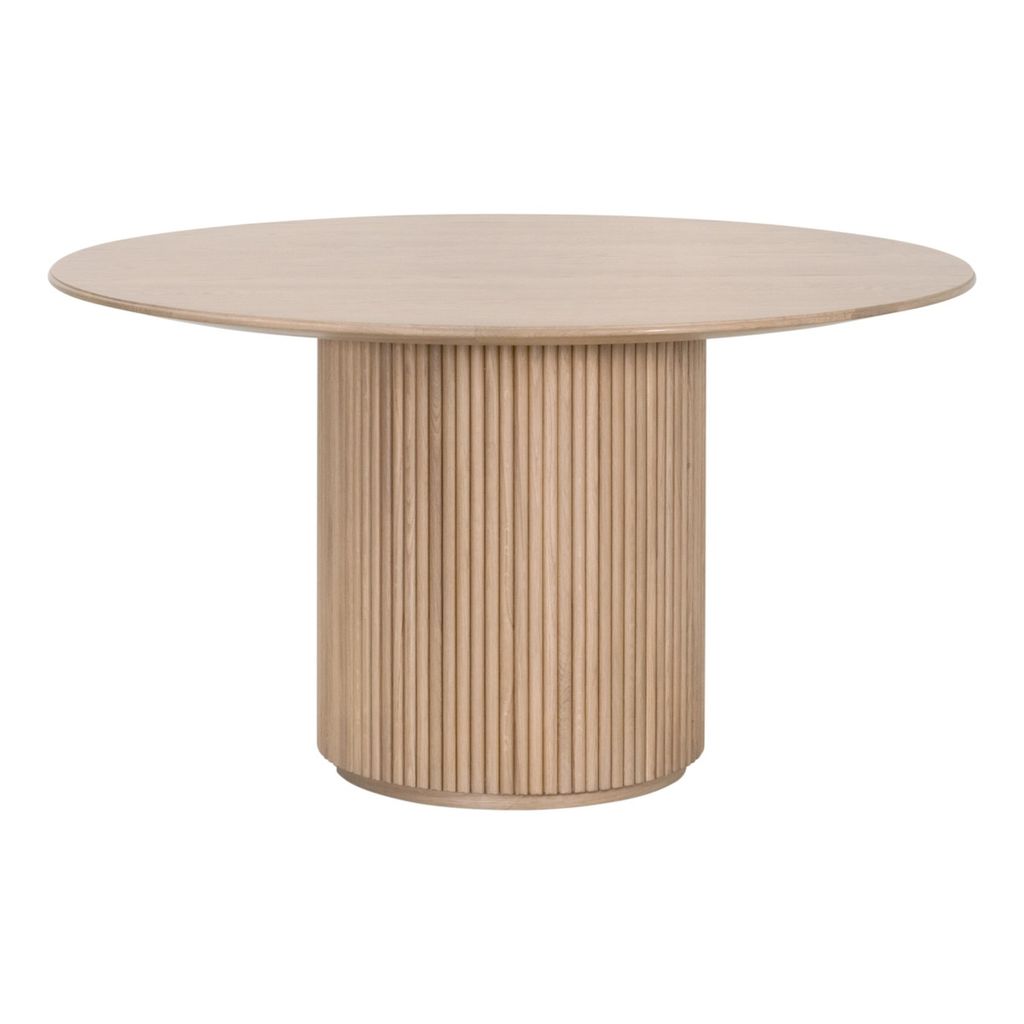 Belfast 54" Round Dining Table, Natural Oak