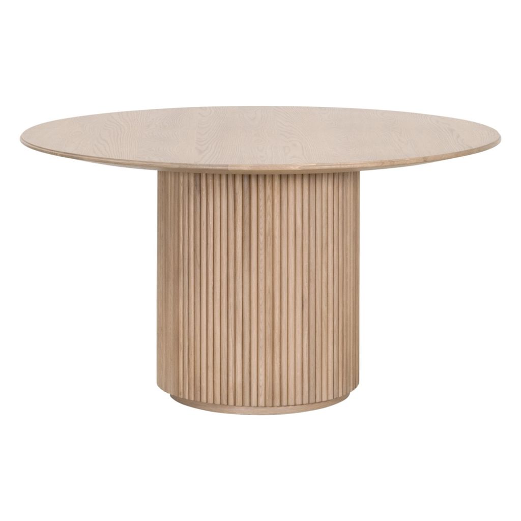 Belfast 54" Round Dining Table, Natural Oak