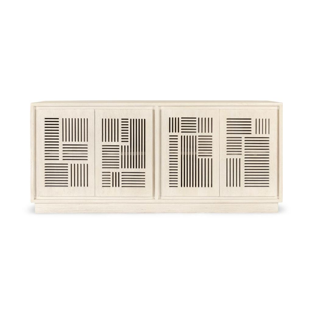 Lila Mango Wood 4Dr Buffet White