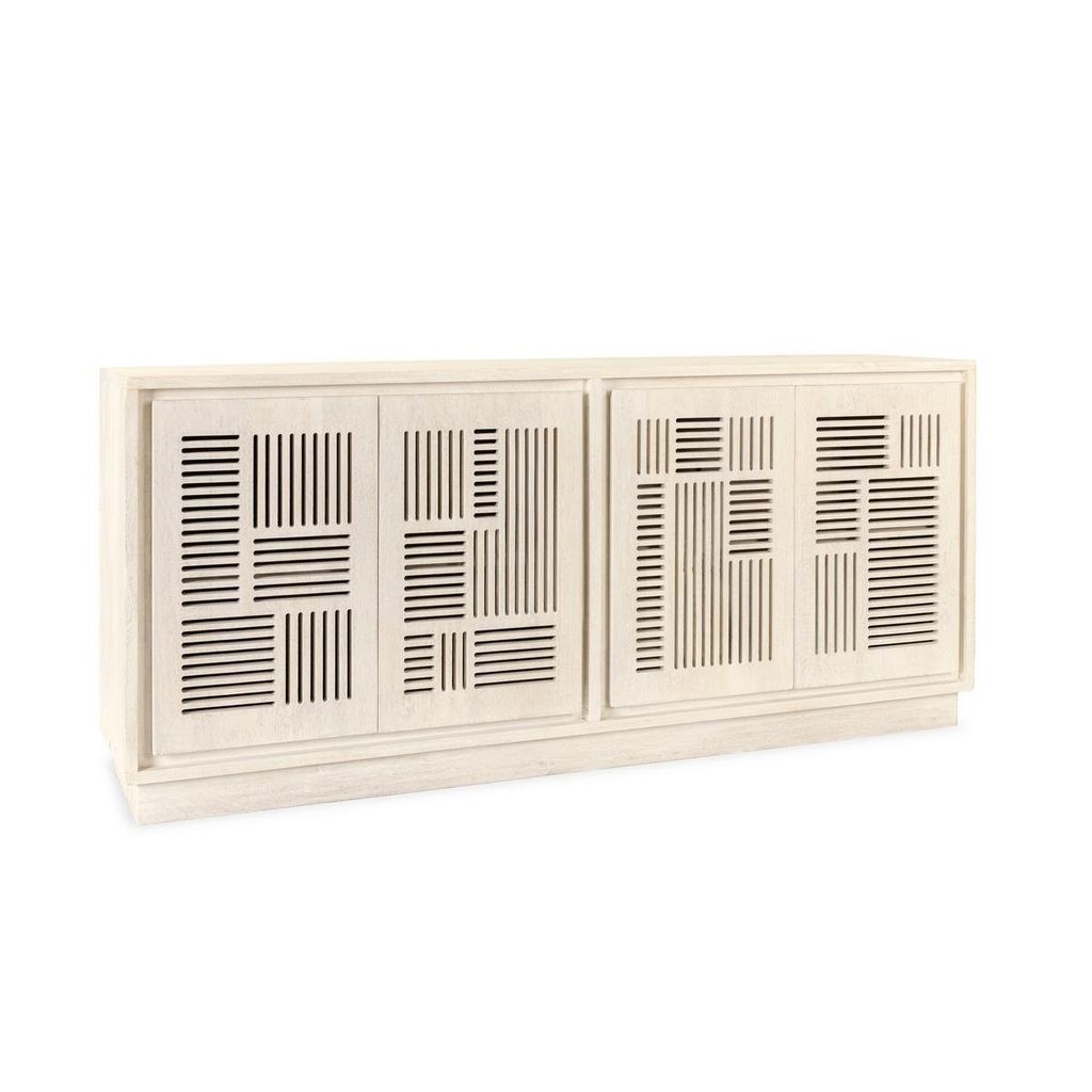 Lila Mango Wood 4Dr Buffet White