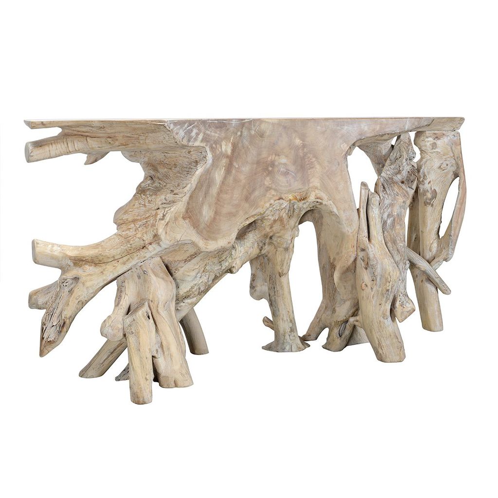 Classic Home Cypress Root Console Table 70-71"