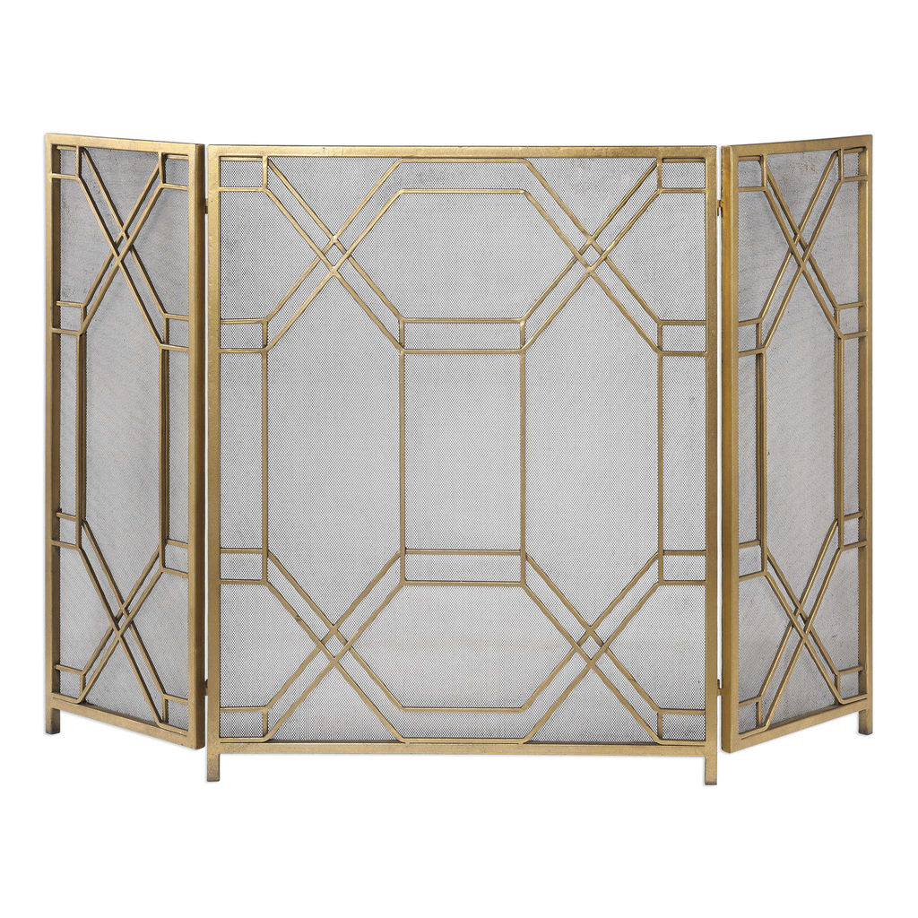 Preview image for Rosen Fireplace Screen, Gold