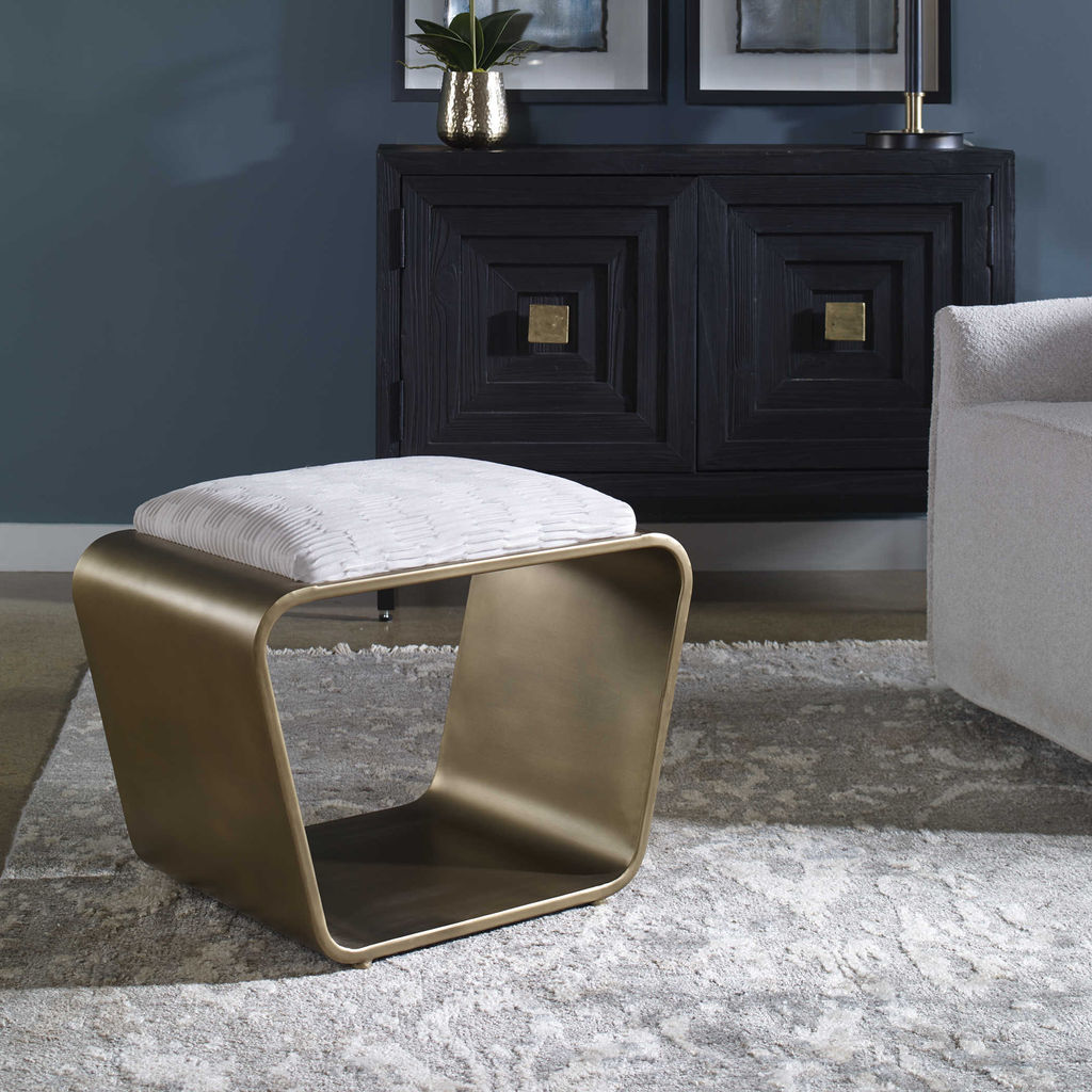 Molded Ottoman w/ Cushion - AG