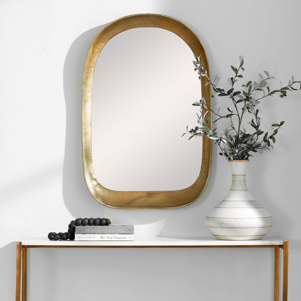 Bradano Brass Arch Mirror 