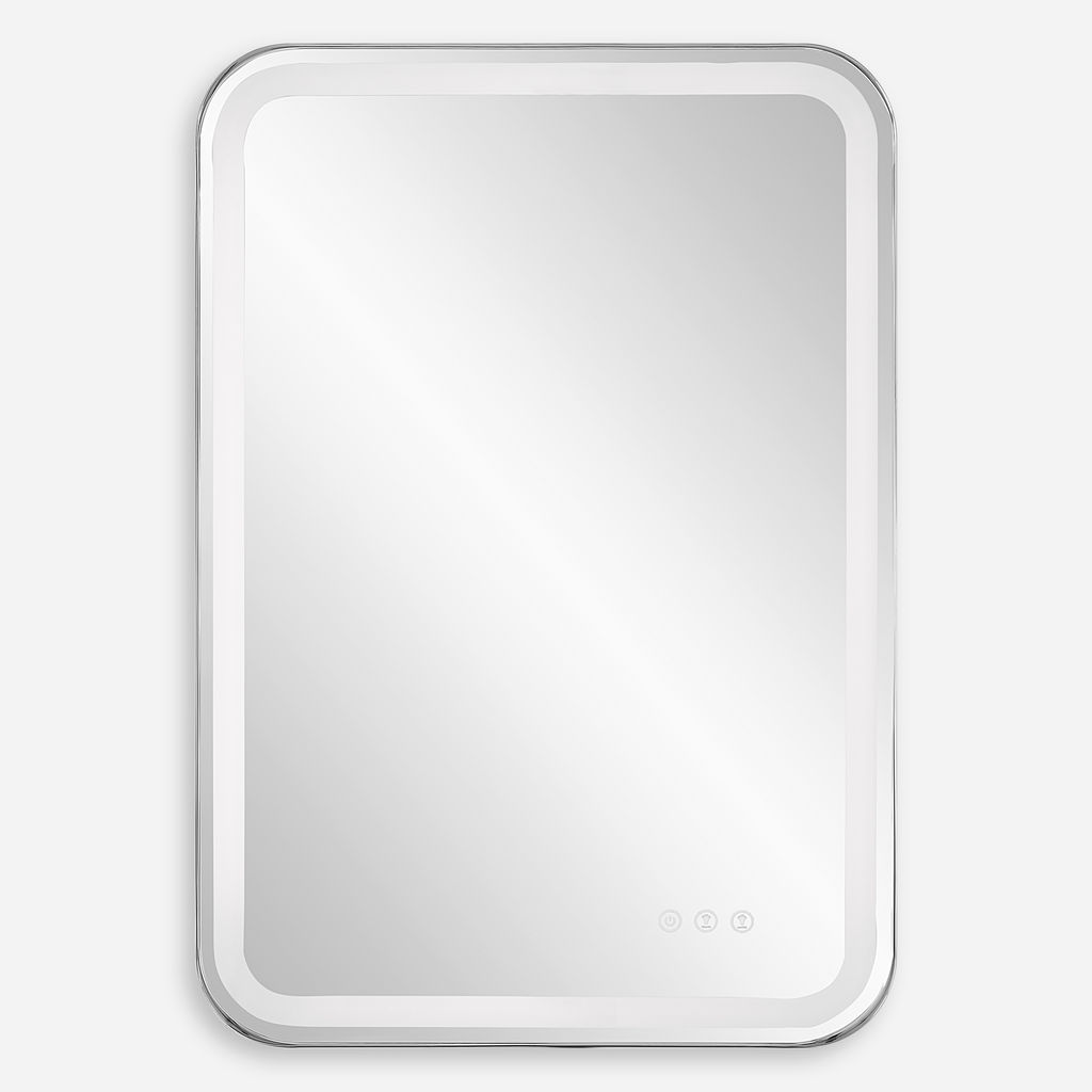 Lighted Nickel Vanity Mirror