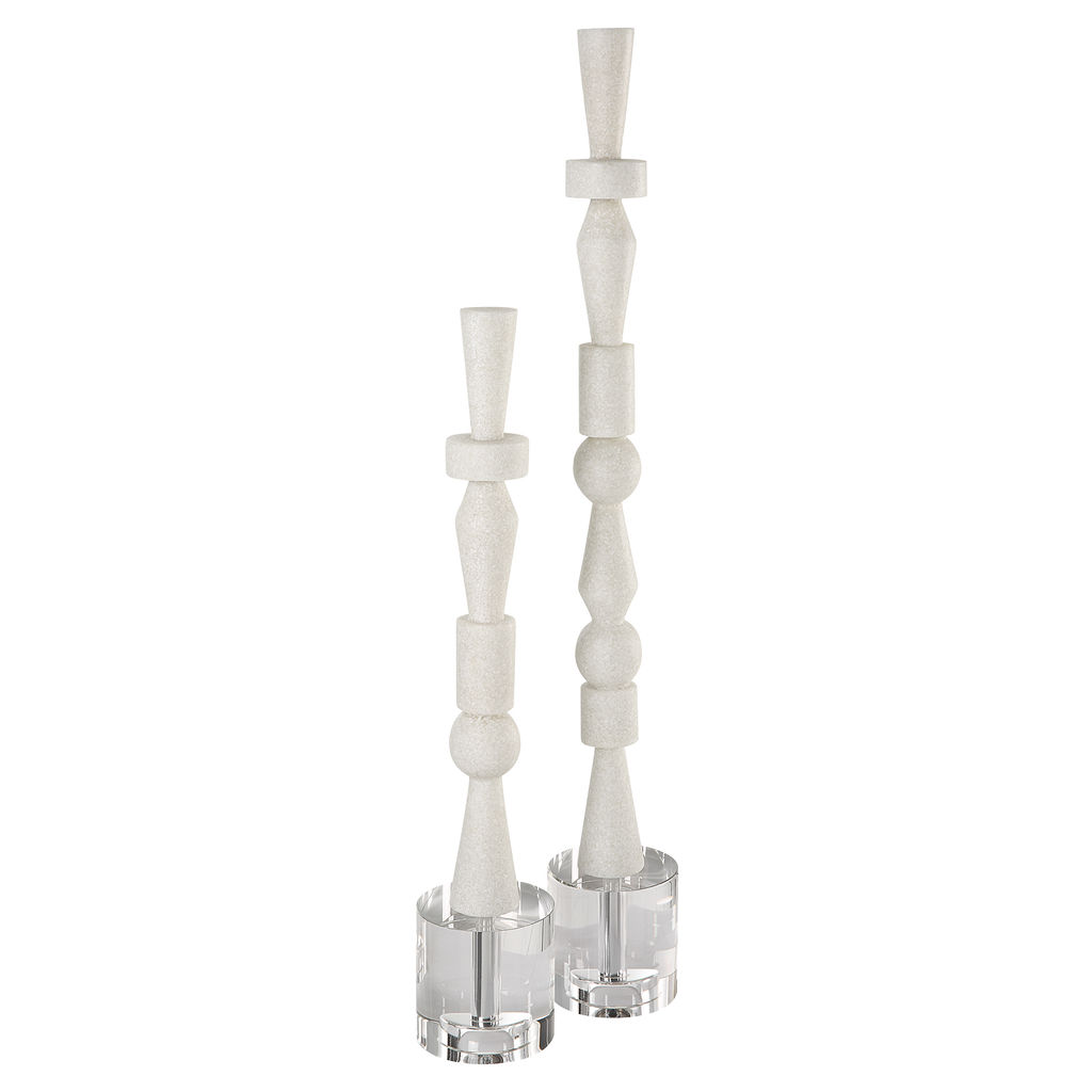 Preview image for Norte White Stone Sculptures, Set/2