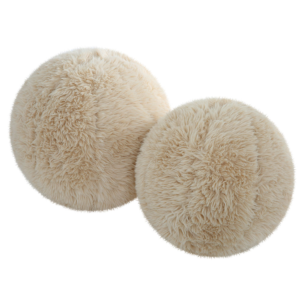 Preview image for Abide Ball Sheepskin Pillows, Set/2