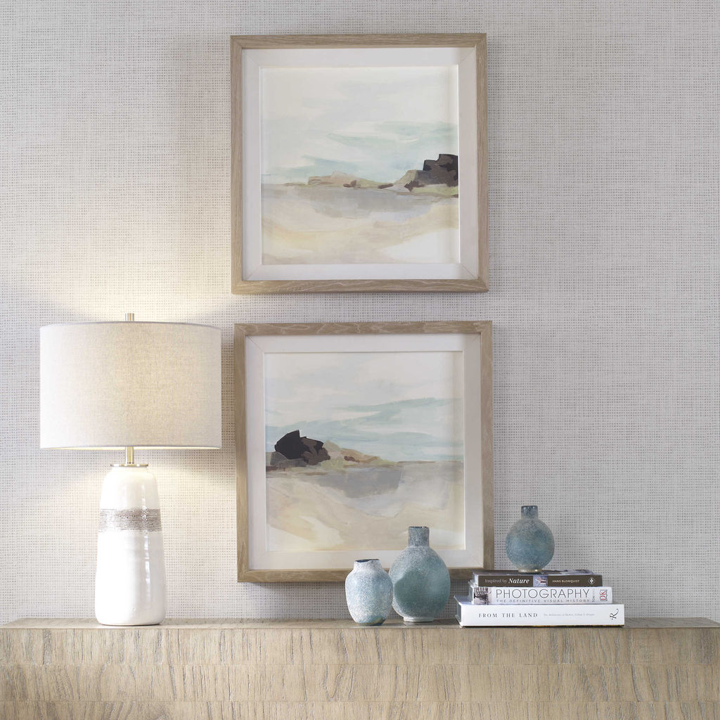 Glacial Coast Framed Prints (Set Of 2)