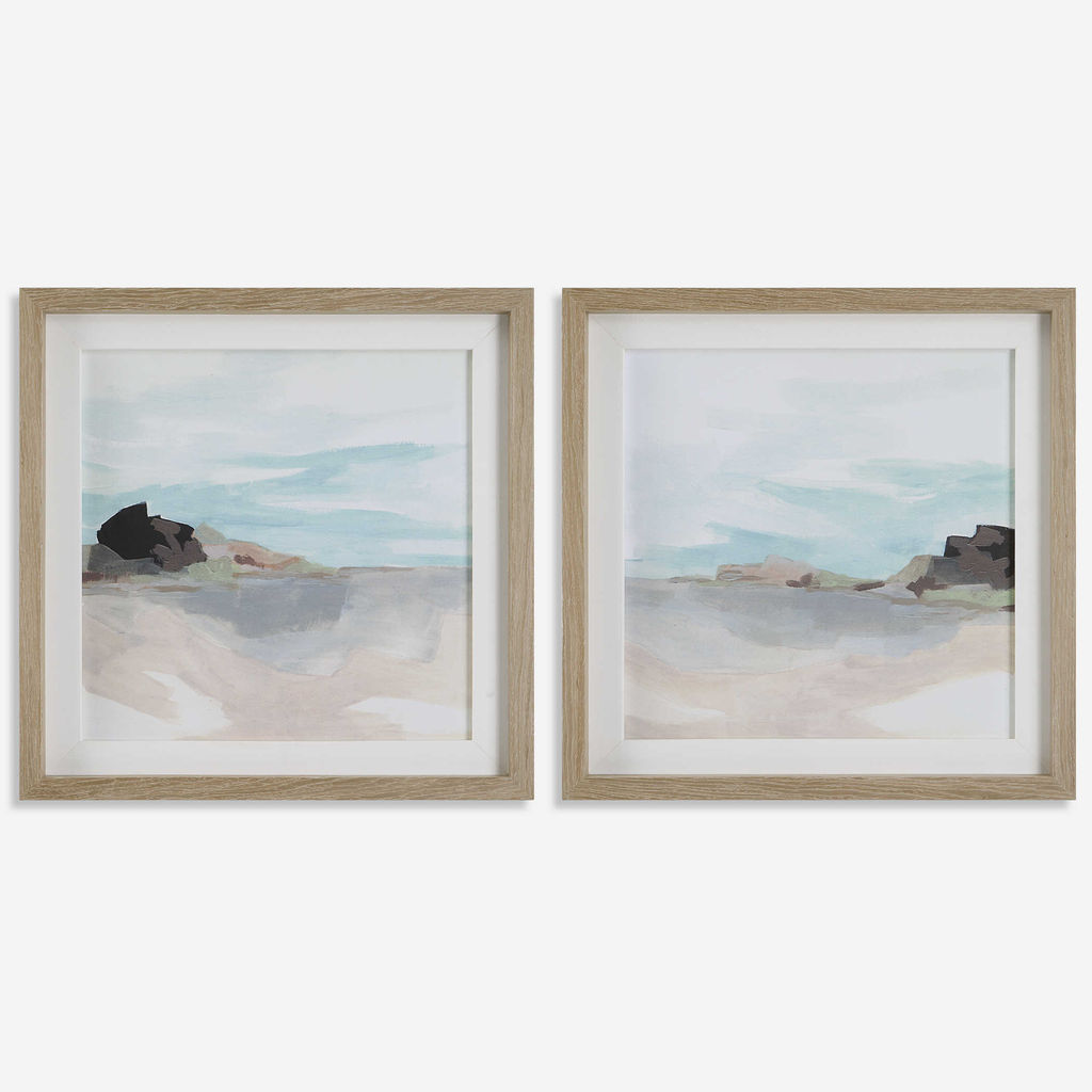 Glacial Coast Framed Prints (Set Of 2)