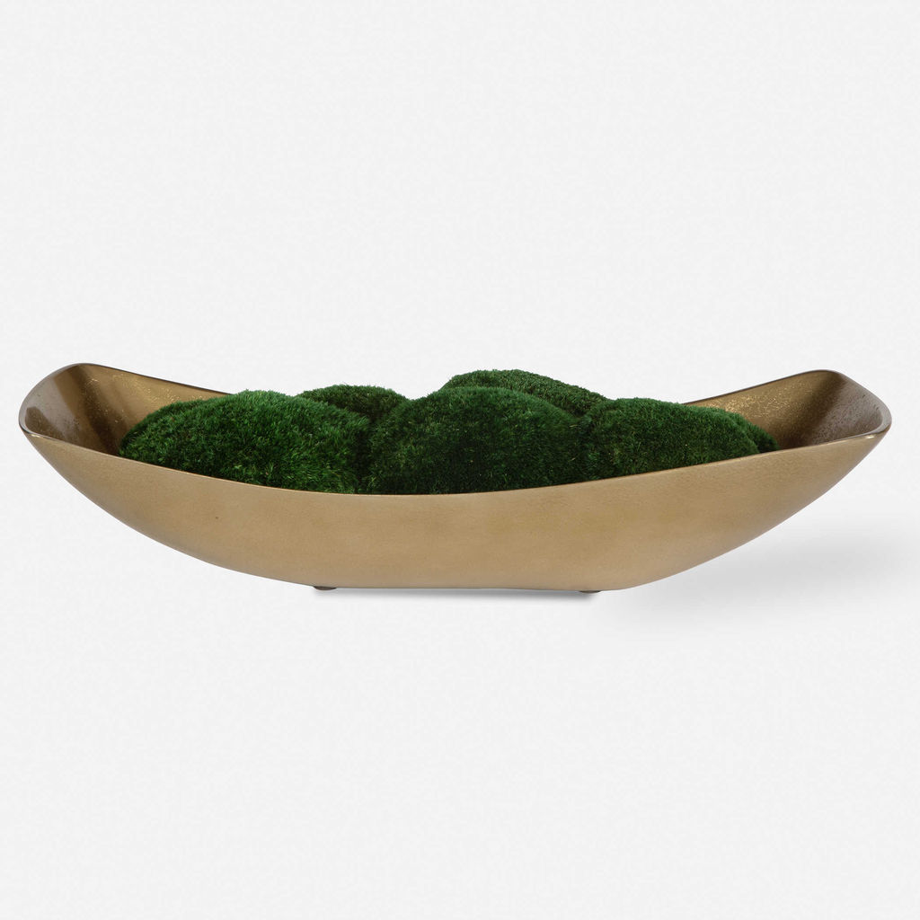 Antique Brass Moss Centerpiece