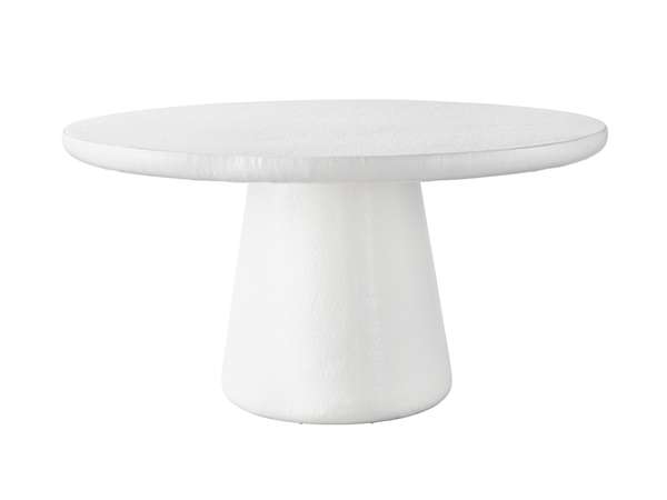 Truffle Round Dining Table, Milky Mushroom