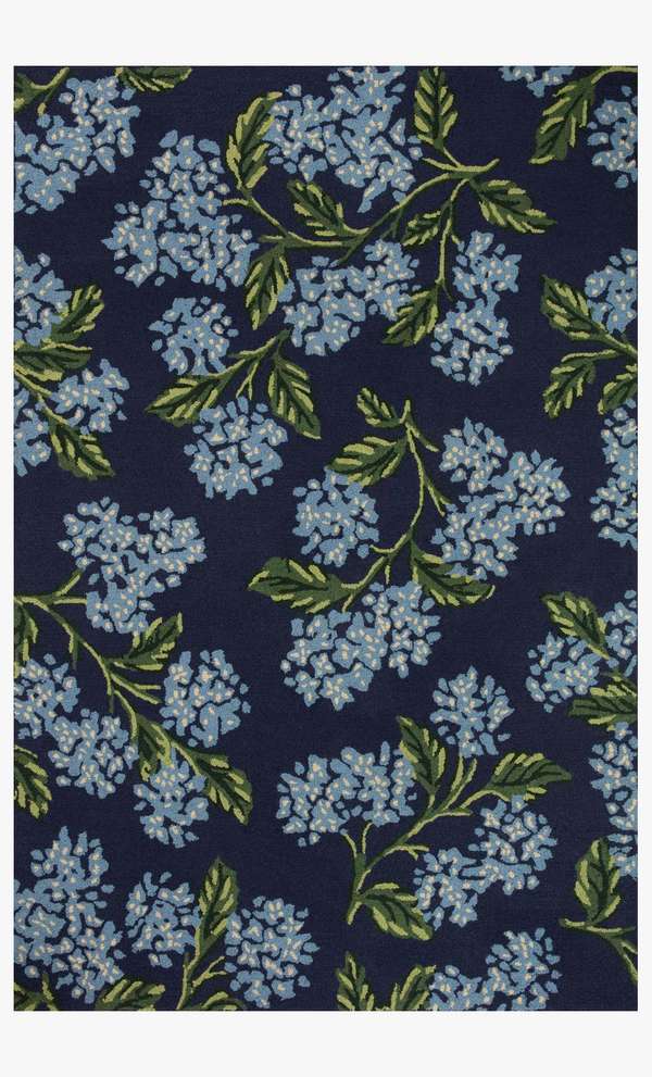 Hydrangea Navy Rug 5'-0" X 7'-6"