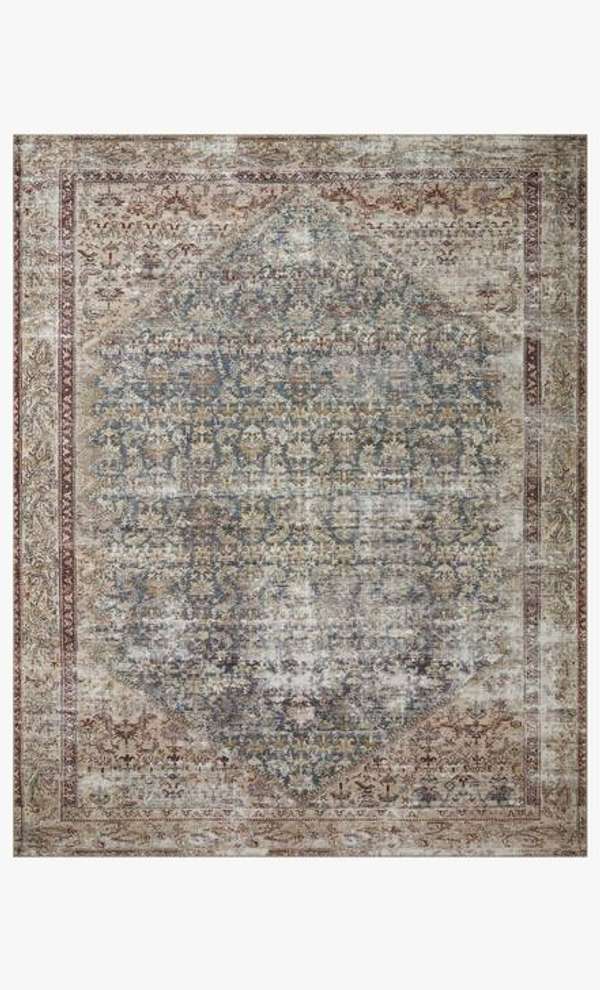 Teal Antique Low Pile Rug, 10'X14'