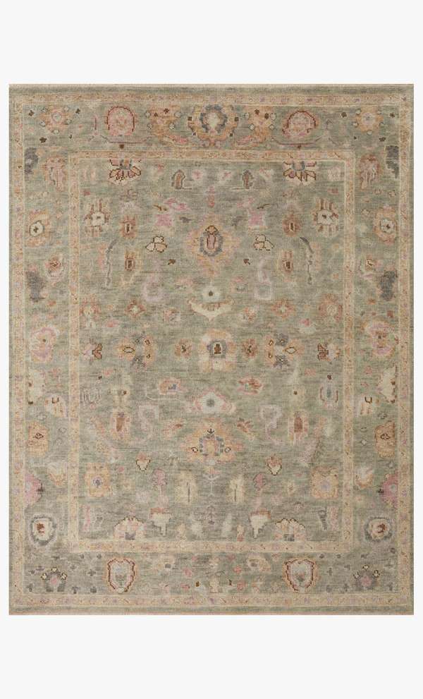 Hel-03 Sage / Sunset 8'-6" X 11'-6", Hand Knotted