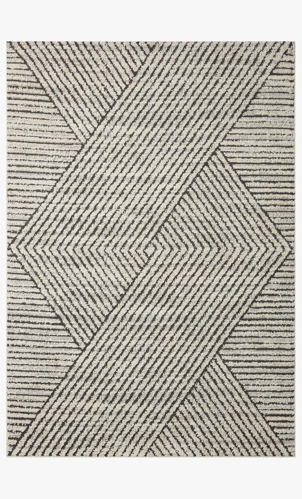 Fab-06 Charcoal / Ivory, 9'2" X 13'