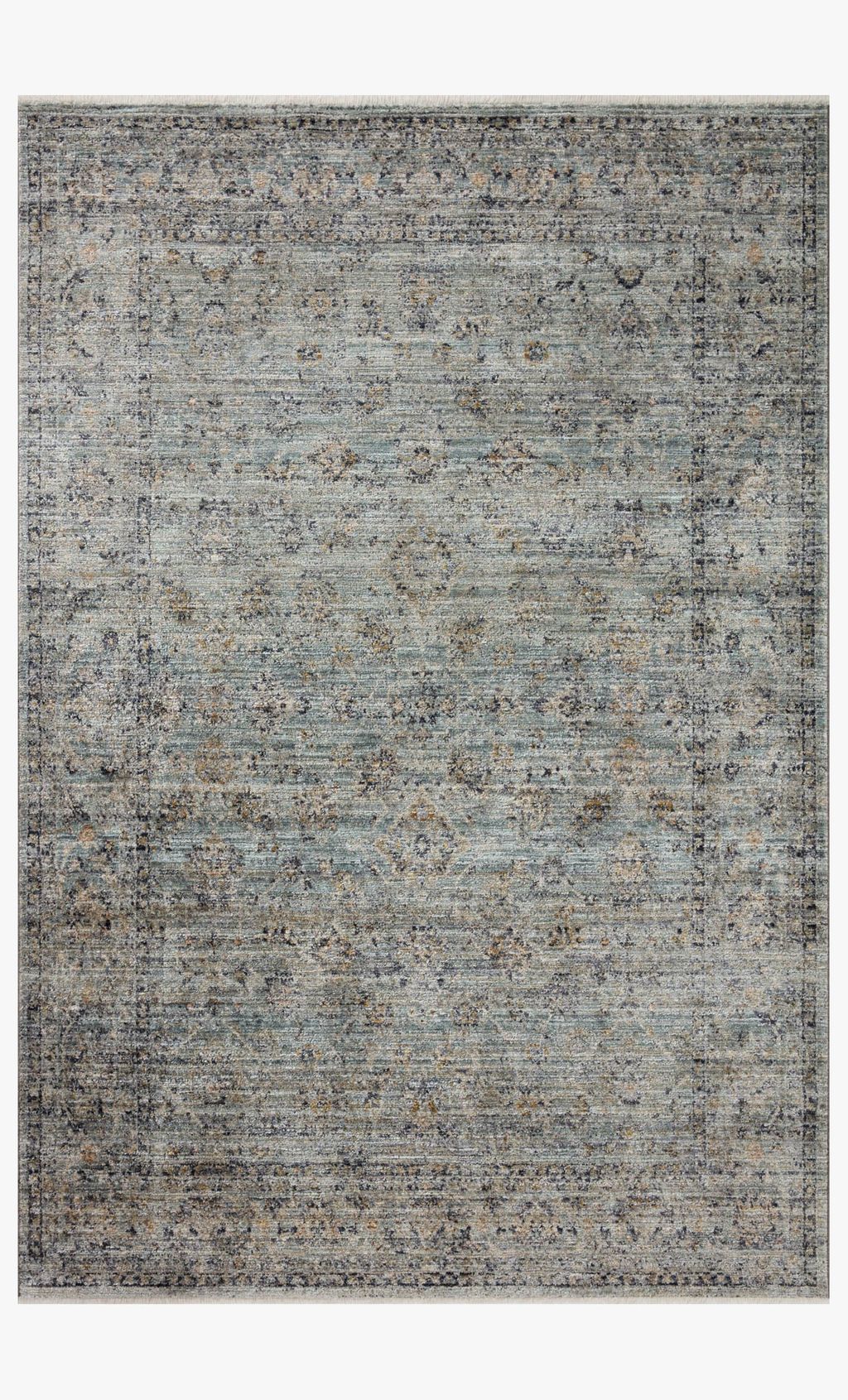 Preview image for Ocean / Gold Polyester Rug, 9'6" X 13'1"