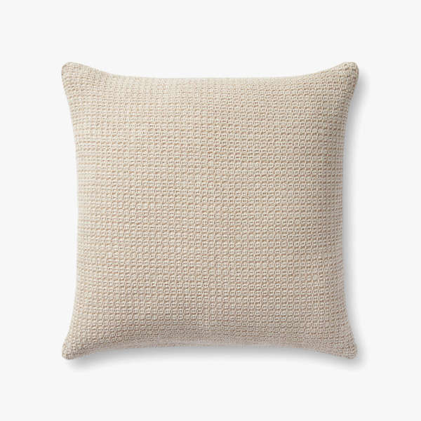 Joy Throw Pillow -  Beige / Ivory, Down Filled