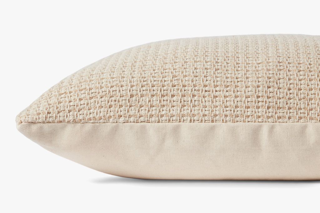 Joy Throw Pillow -  Beige / Ivory, Down Filled