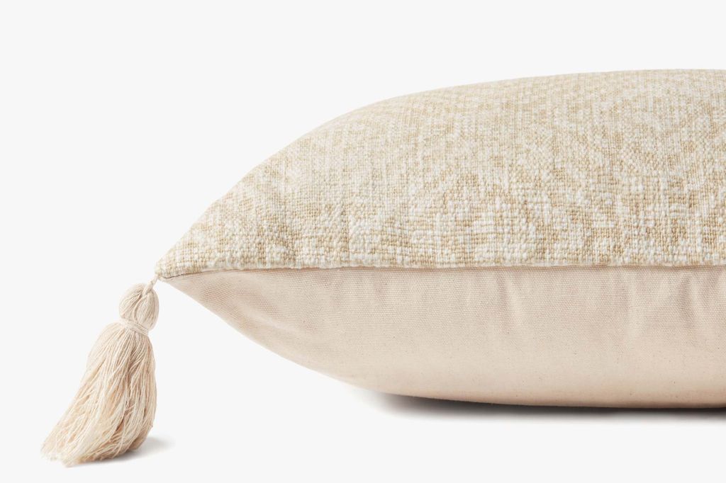 Ivory Throw Pillow 13'' X 21"