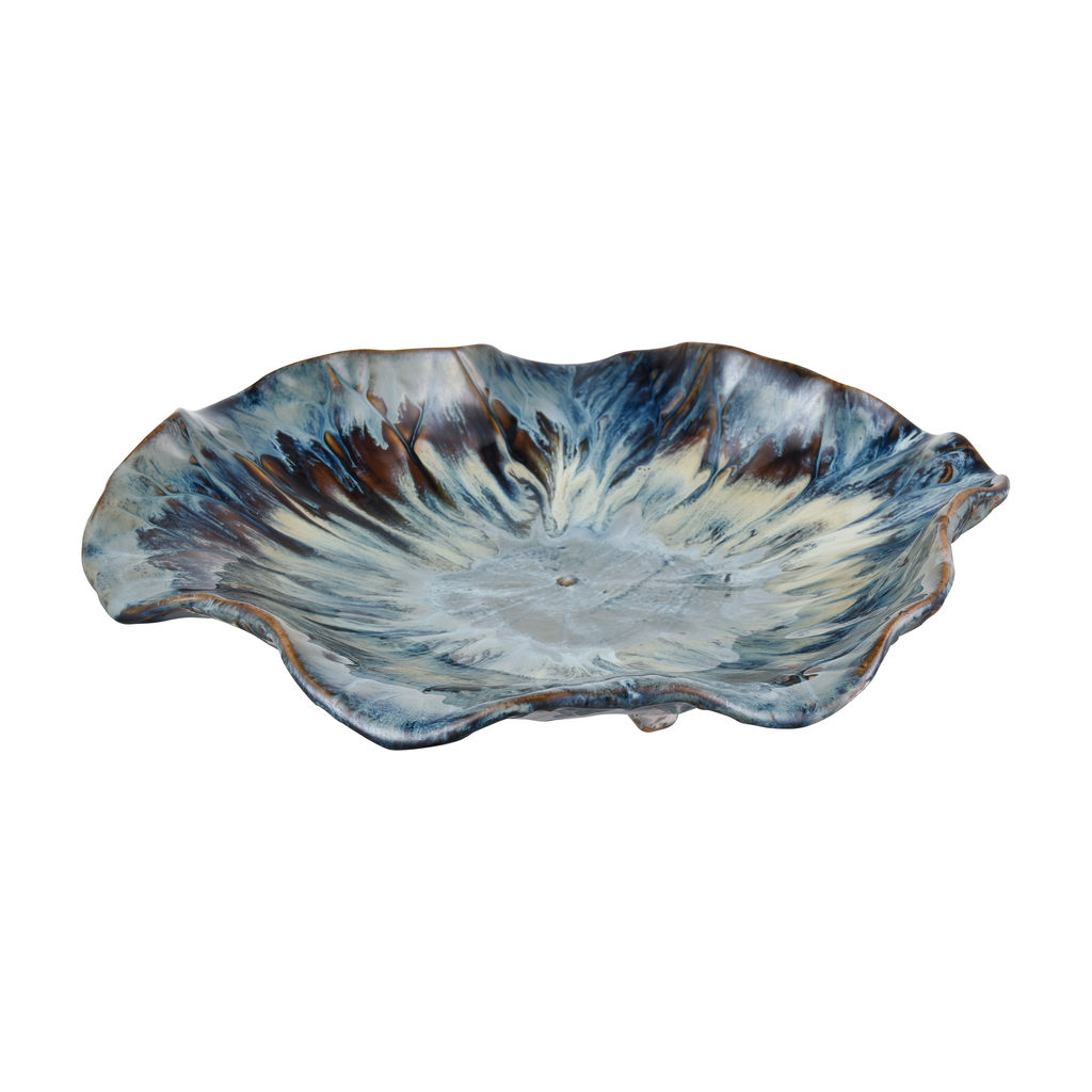 Preview image for Living Room Tray, Blue Glazed