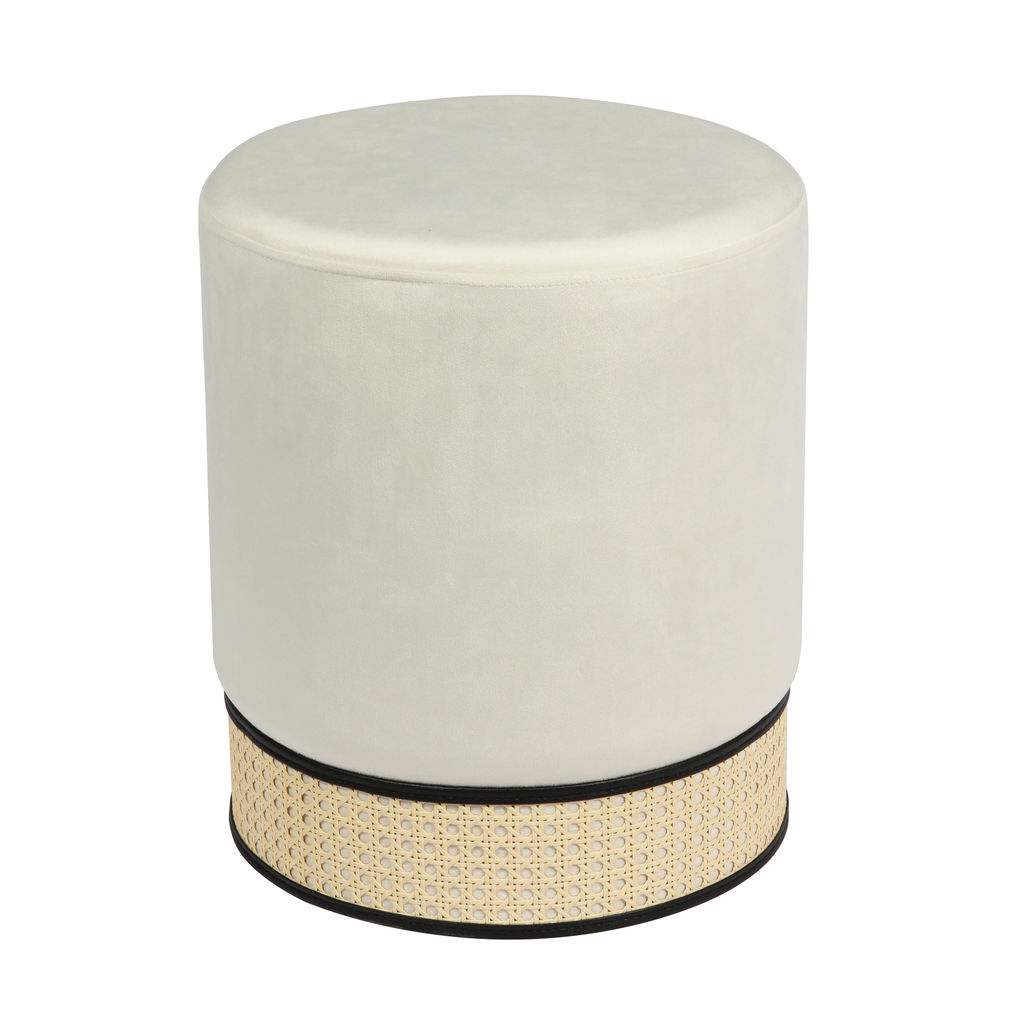 Preview image for Ivy Cream Velvet Ottoman