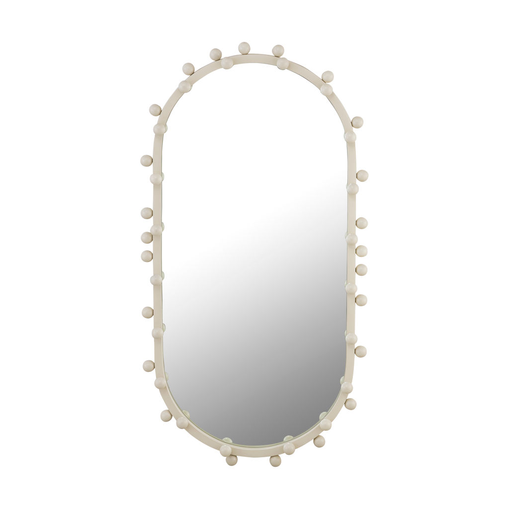 Preview image for Bubbles Ivory Large Oval Wall Mirror