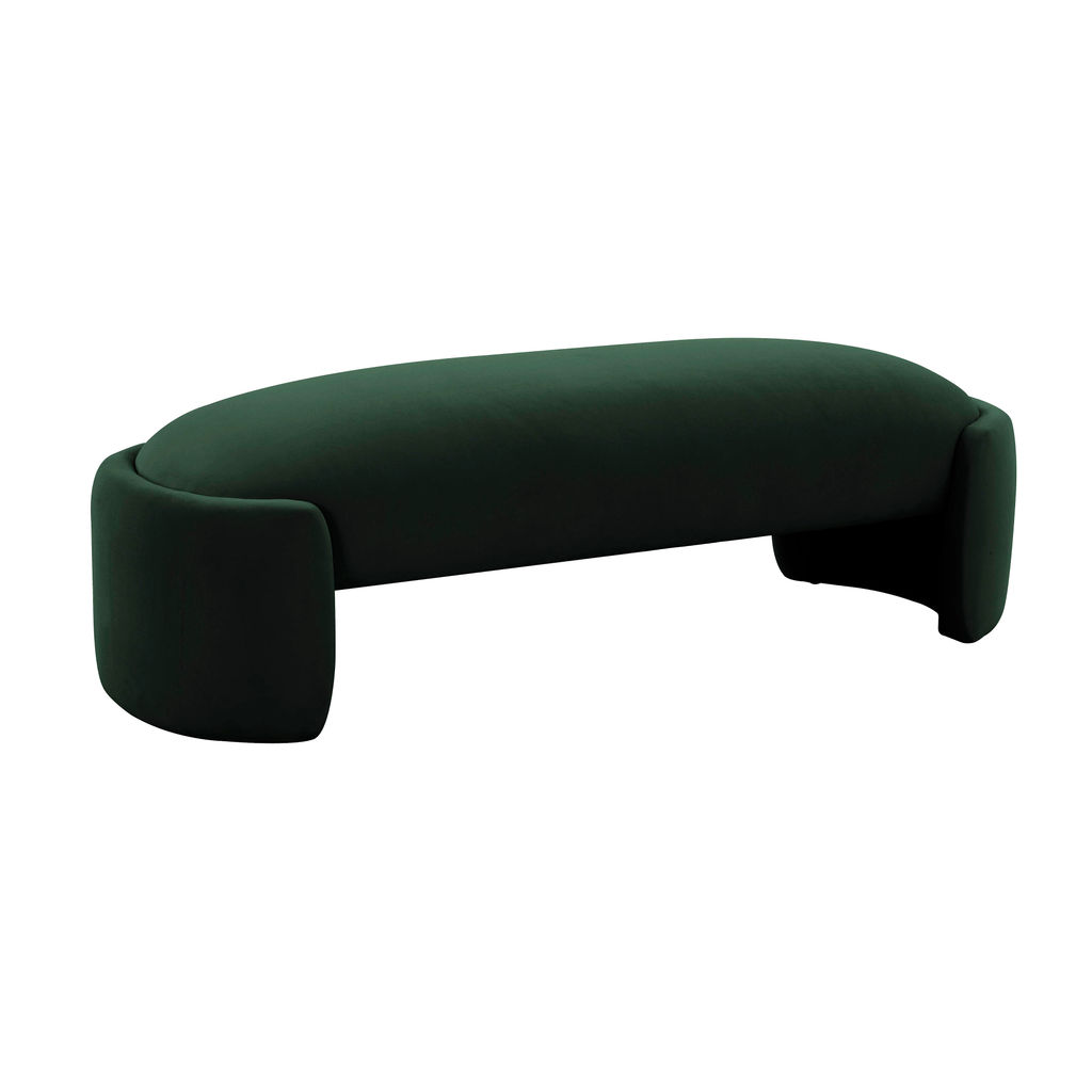 Preview image for Toledo Forest Green Velvet Bench